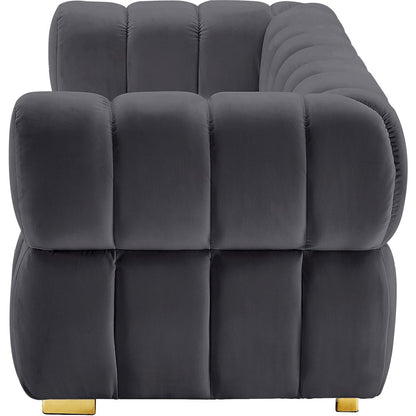 Gwen Grey Velvet Loveseat