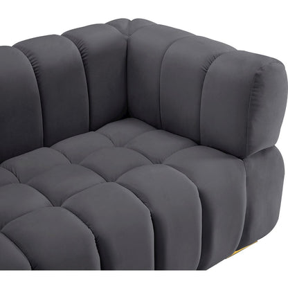 Gwen Grey Velvet Loveseat