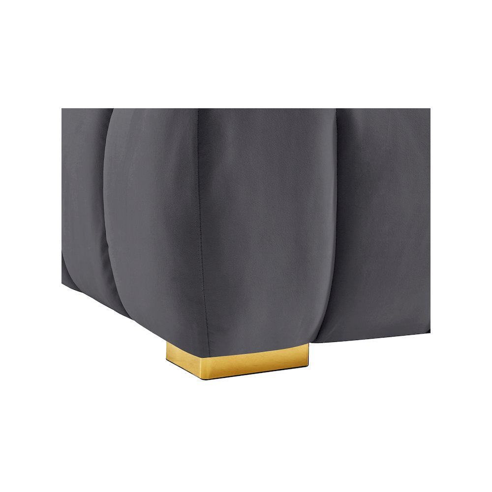 Gwen Grey Velvet Sofa