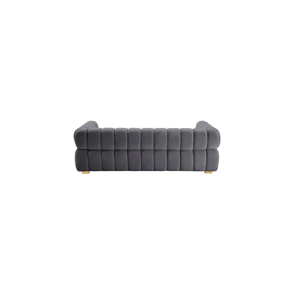 Gwen Grey Velvet Sofa
