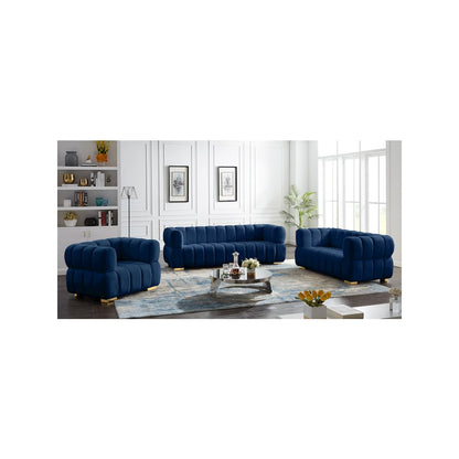 Gwen Navy Velvet Chair