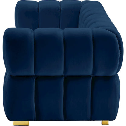 Gwen Navy Velvet Loveseat