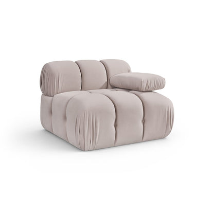 Orin Beige Velvet Performance Fabric Upholstered Modular Chair