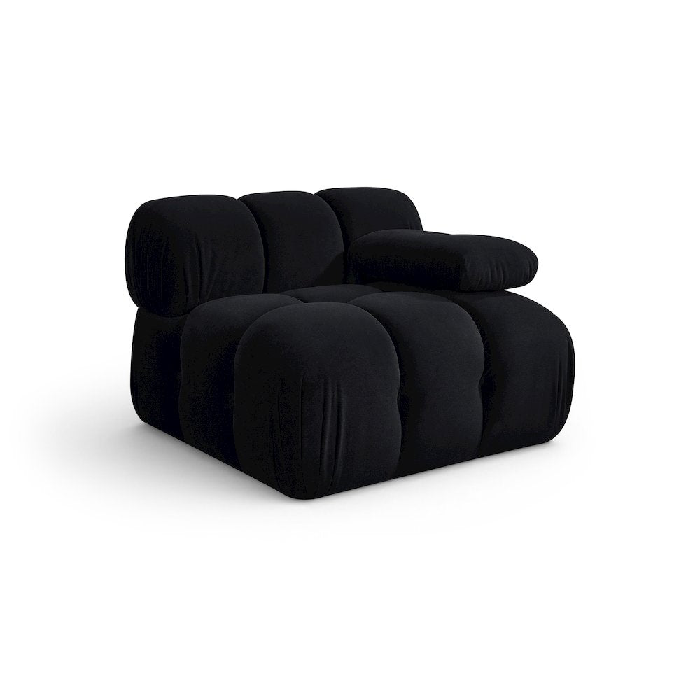 Orin Black Velvet Performance Fabric Upholstered Modular Chair