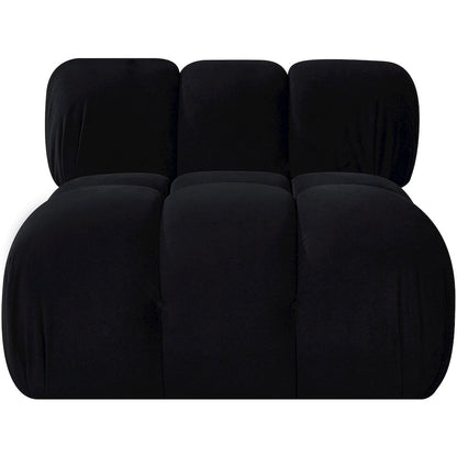 Orin Black Velvet Performance Fabric Upholstered Modular Chair