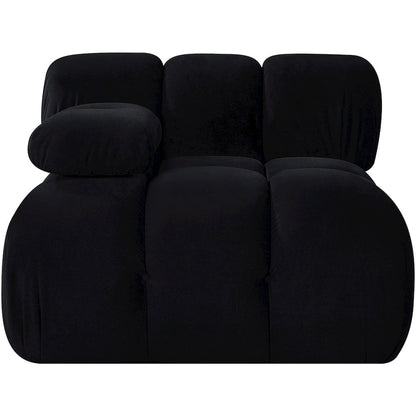 Orin Black Velvet Performance Fabric Upholstered Modular Chair