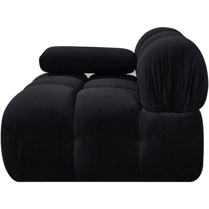 Orin Black Velvet Performance Fabric Upholstered Modular Chair
