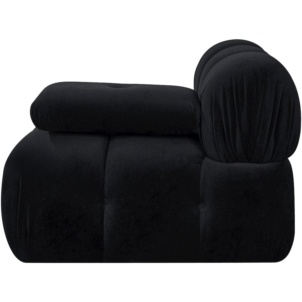 Orin Black Velvet Performance Fabric Upholstered Modular Chair