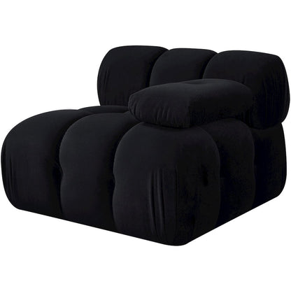 Orin Black Velvet Performance Fabric Upholstered Modular Chair