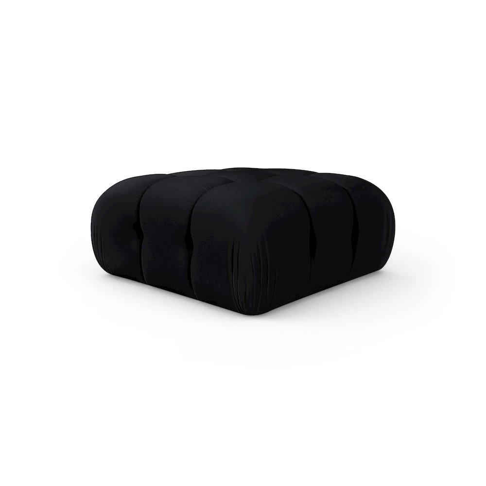 Orin Black Velvet Performance Fabric Upholstered Modular Ottoman