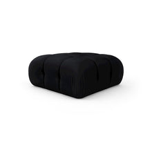 Orin Black Velvet Performance Fabric Upholstered Modular Ottoman
