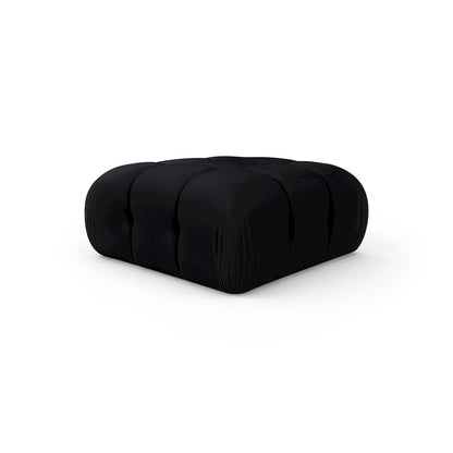Orin Black Velvet Performance Fabric Upholstered Modular Ottoman
