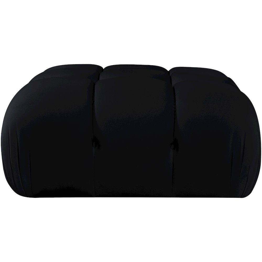 Orin Black Velvet Performance Fabric Upholstered Modular Ottoman