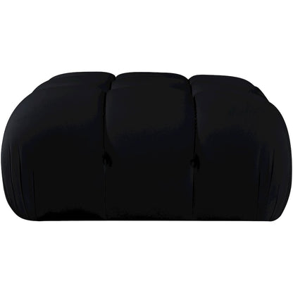 Orin Black Velvet Performance Fabric Upholstered Modular Ottoman