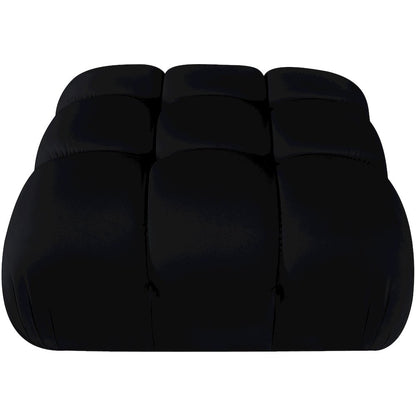 Orin Black Velvet Performance Fabric Upholstered Modular Ottoman