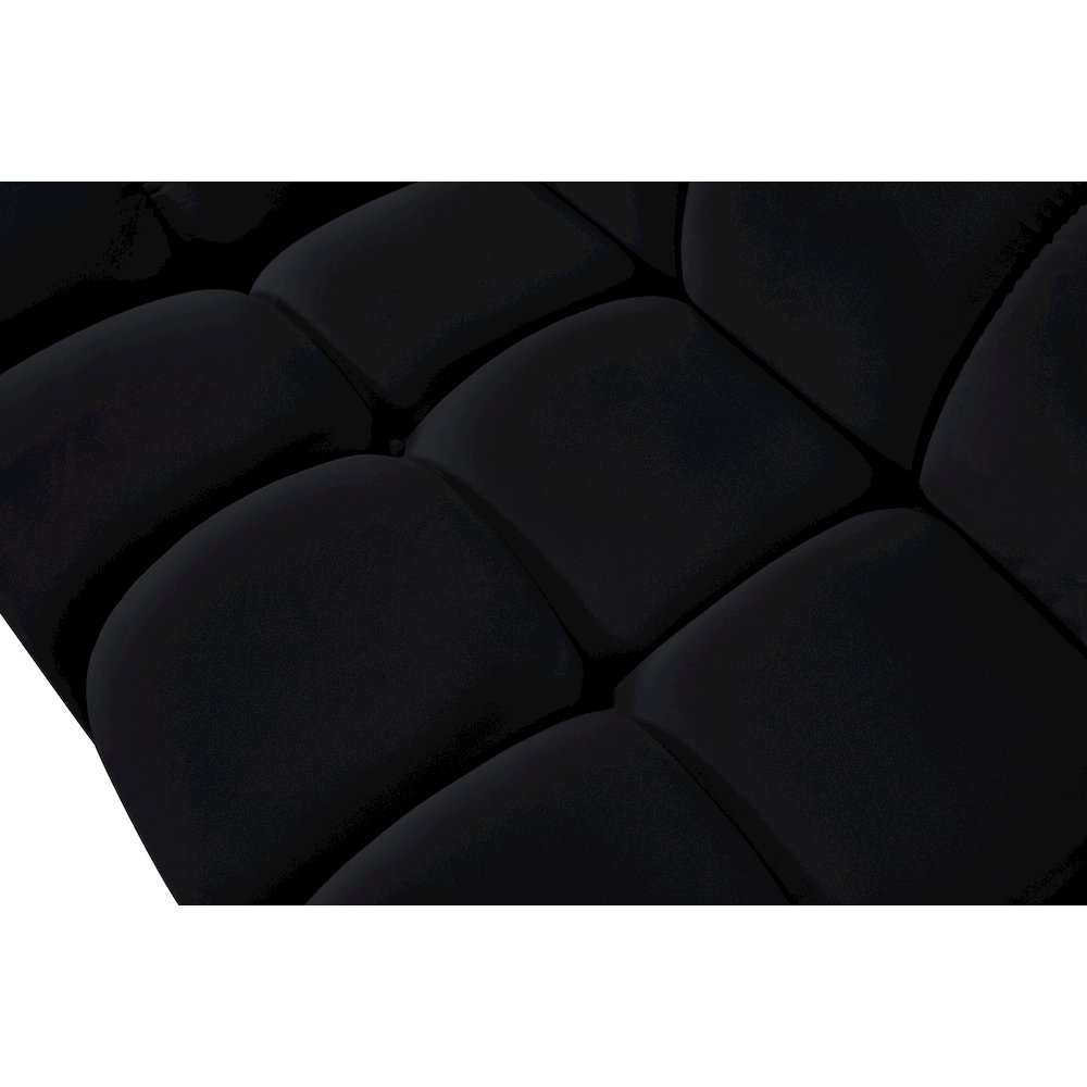 Orin Black Velvet Performance Fabric Upholstered 2 pc. Modular Sofa