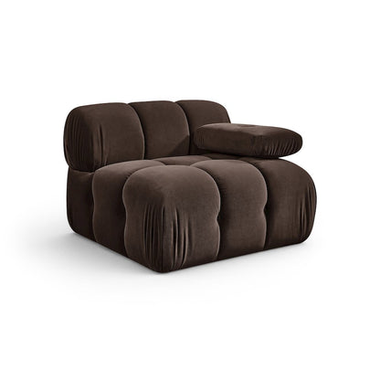 Orin Brown Velvet Performance Fabric Upholstered Modular Chair