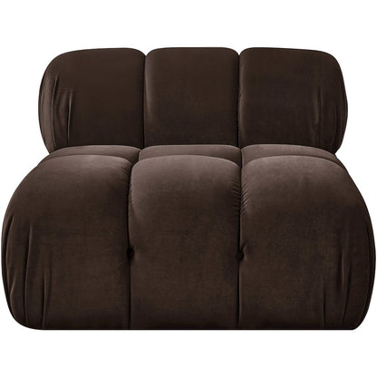 Orin Brown Velvet Performance Fabric Upholstered Modular Chair