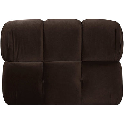 Orin Brown Velvet Performance Fabric Upholstered Modular Chair
