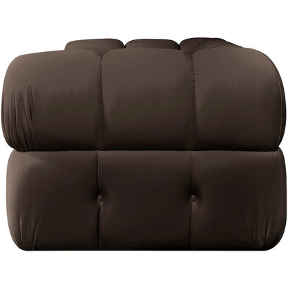 Orin Brown Velvet Performance Fabric Upholstered 2 pc. Modular Sofa
