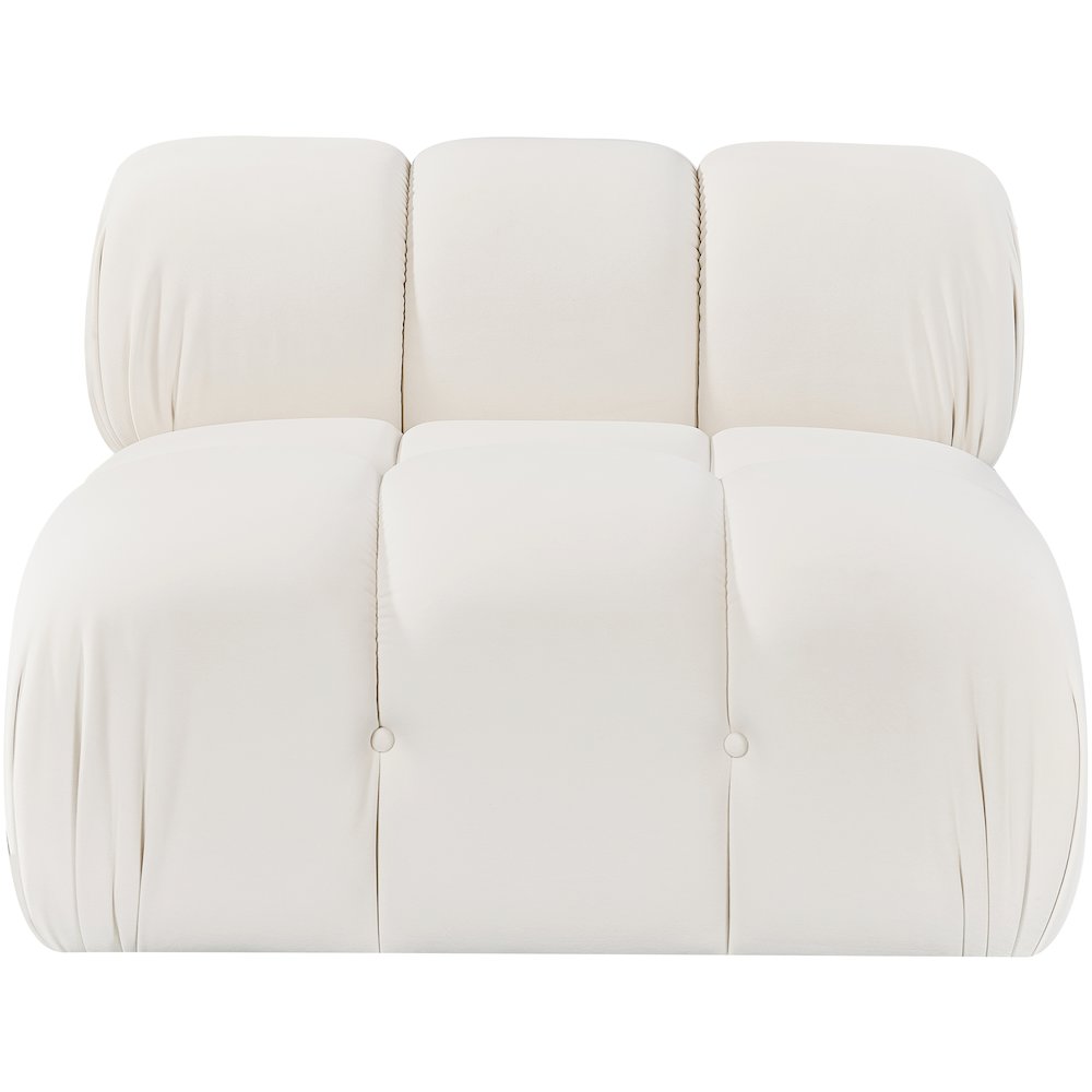 Orin Cream Velvet Performance Fabric Upholstered Modular Chair