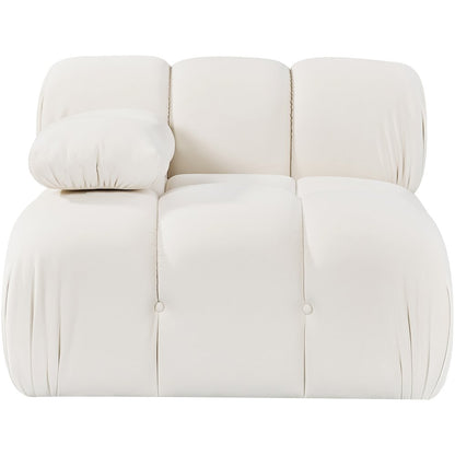 Orin Cream Velvet Performance Fabric Upholstered Modular Chair