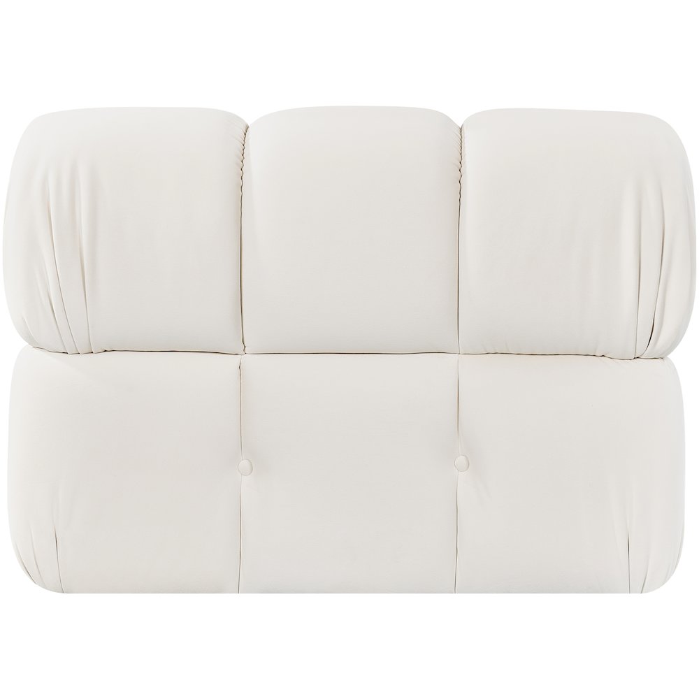 Orin Cream Velvet Performance Fabric Upholstered Modular Chair