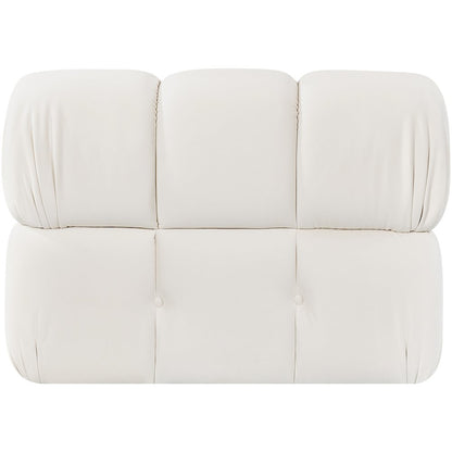 Orin Cream Velvet Performance Fabric Upholstered Modular Chair