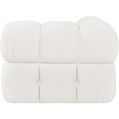 Orin Cream Velvet Performance Fabric Upholstered Modular Corner Chair