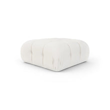 Orin Cream Velvet Performance Fabric Upholstered Modular Ottoman