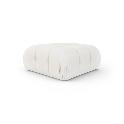 Orin Cream Velvet Performance Fabric Upholstered Modular Ottoman