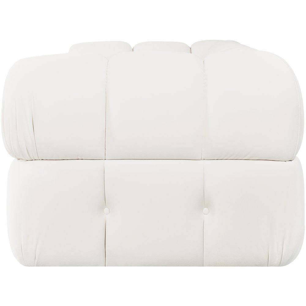 Orin Cream Velvet Performance Fabric Upholstered 2 pc. Modular Sofa