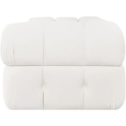 Orin Cream Velvet Performance Fabric Upholstered 2 pc. Modular Sofa