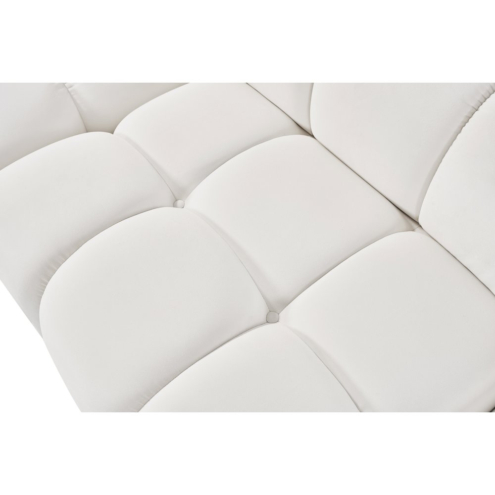 Orin Cream Velvet Performance Fabric Upholstered 2 pc. Modular Sofa