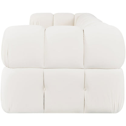 Orin Cream Velvet Performance Fabric Upholstered 3 pc. Modular Sofa