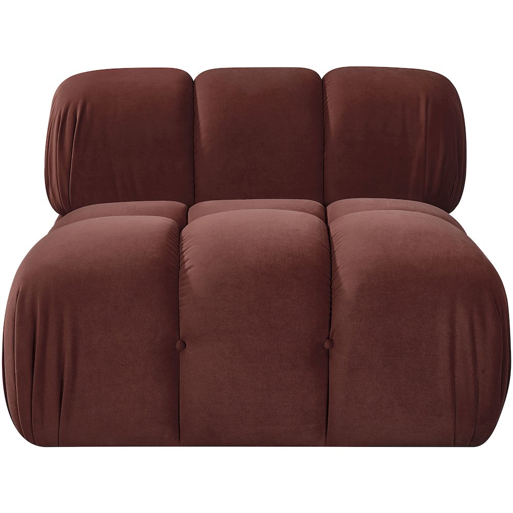 Orin Rose Velvet Performance Fabric Upholstered Modular Chair