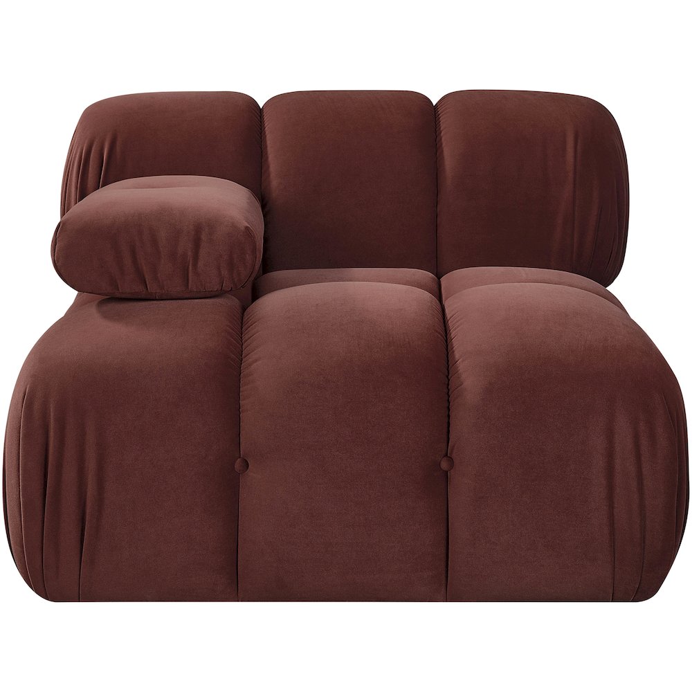 Orin Rose Velvet Performance Fabric Upholstered Modular Chair