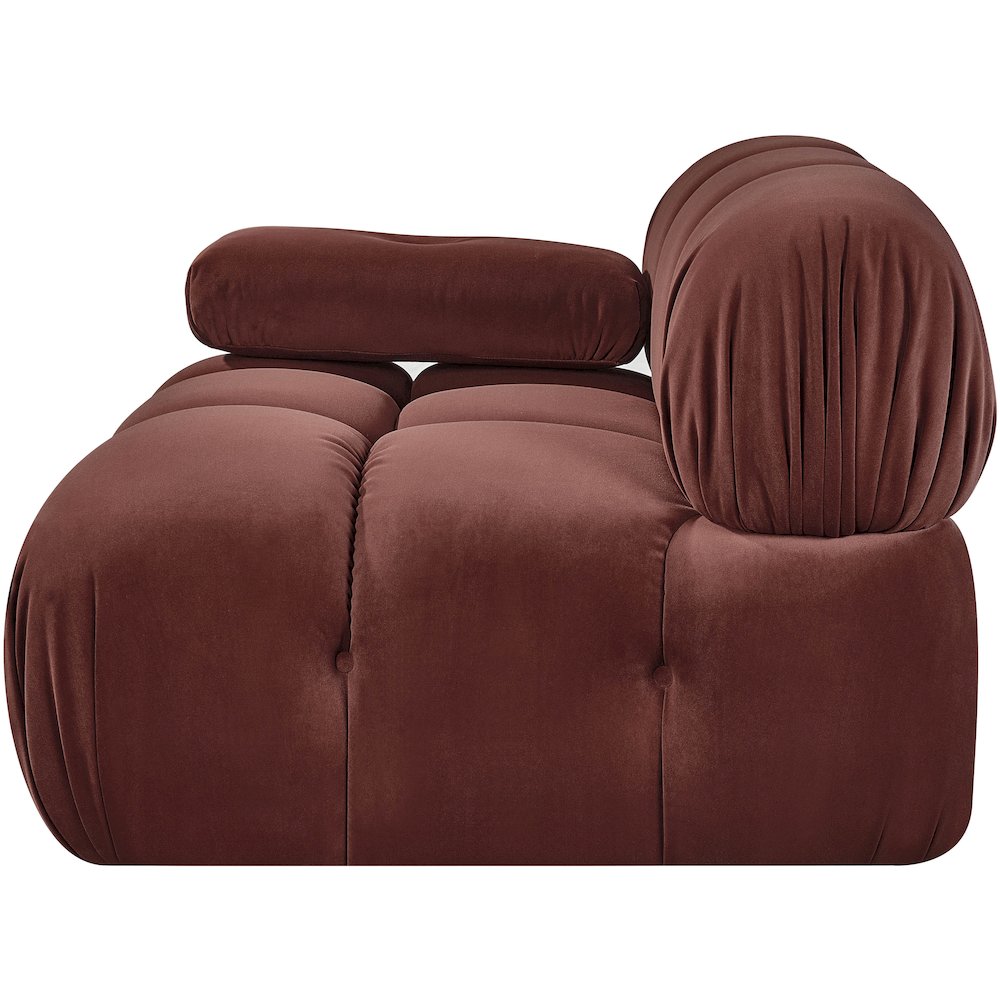 Orin Rose Velvet Performance Fabric Upholstered Modular Chair