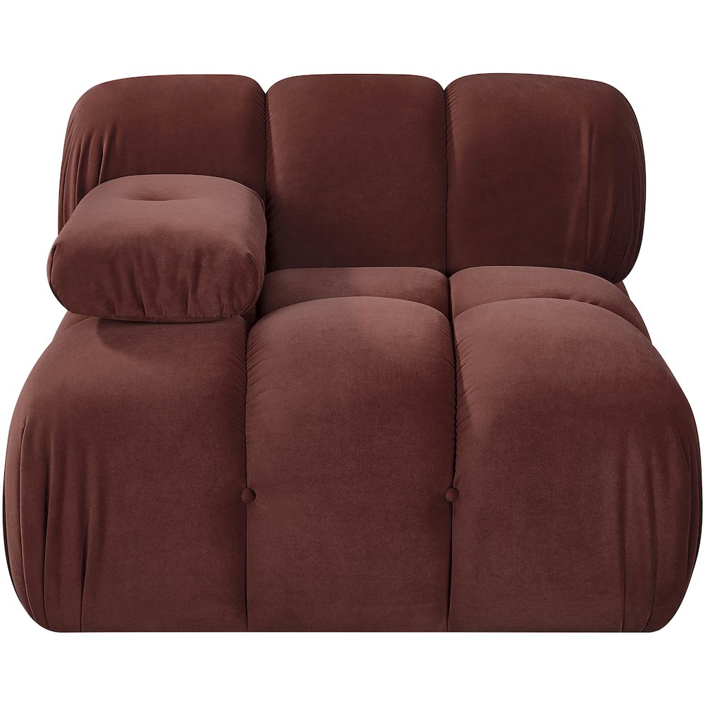 Orin Rose Velvet Performance Fabric Upholstered Modular Chair