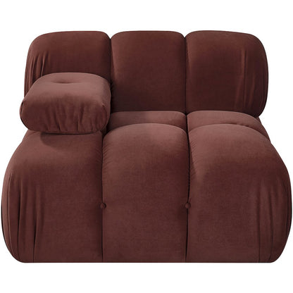 Orin Rose Velvet Performance Fabric Upholstered Modular Chair