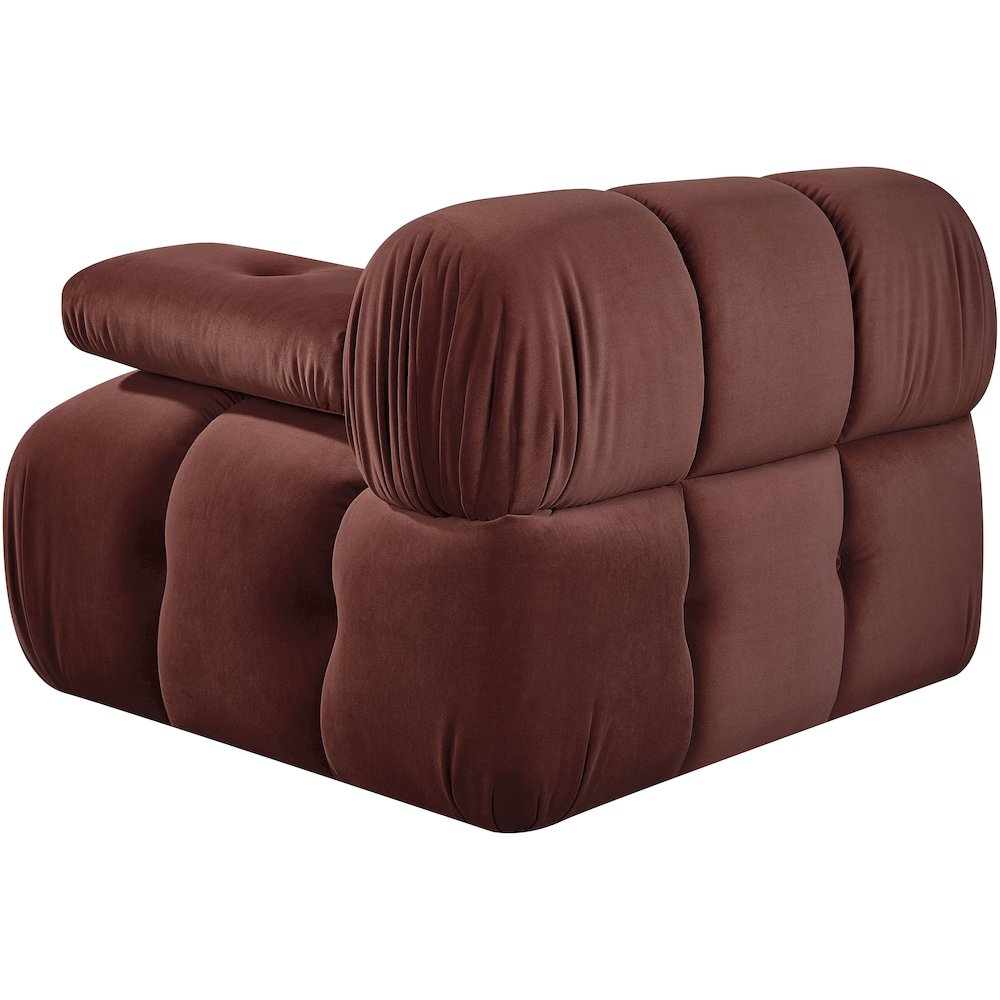 Orin Rose Velvet Performance Fabric Upholstered Modular Chair