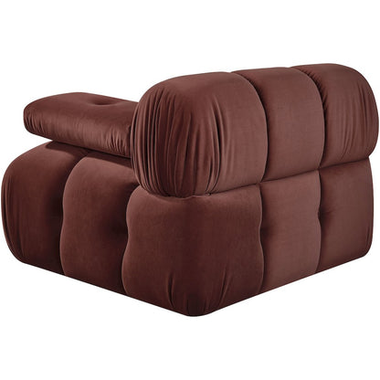 Orin Rose Velvet Performance Fabric Upholstered Modular Chair