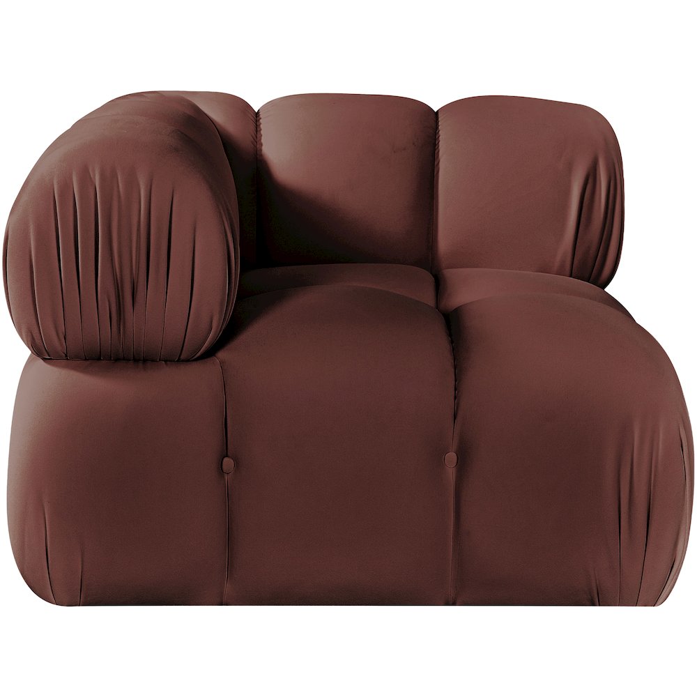 Orin Rose Velvet Performance Fabric Upholstered Modular Corner Chair