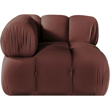 Orin Rose Velvet Performance Fabric Upholstered Modular Corner Chair