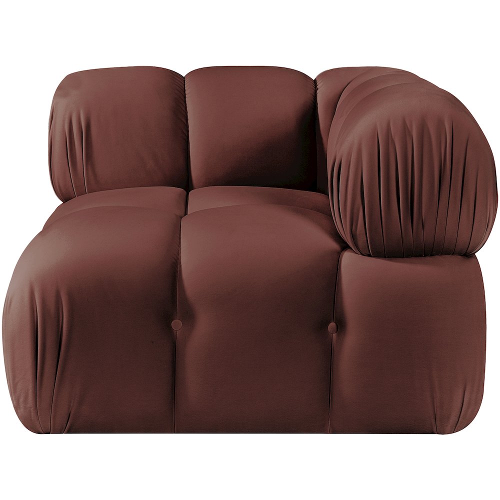 Orin Rose Velvet Performance Fabric Upholstered Modular Corner Chair