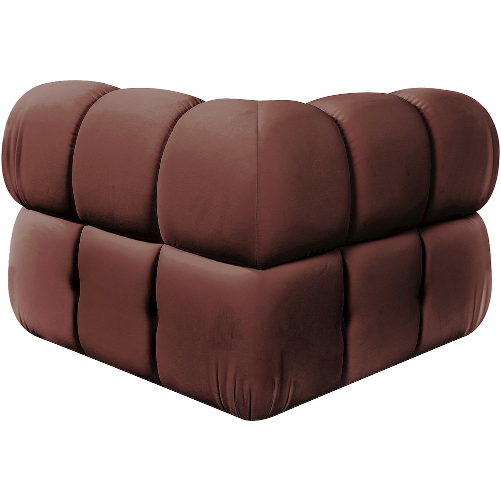 Orin Rose Velvet Performance Fabric Upholstered Modular Corner Chair