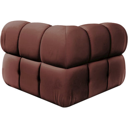 Orin Rose Velvet Performance Fabric Upholstered Modular Corner Chair