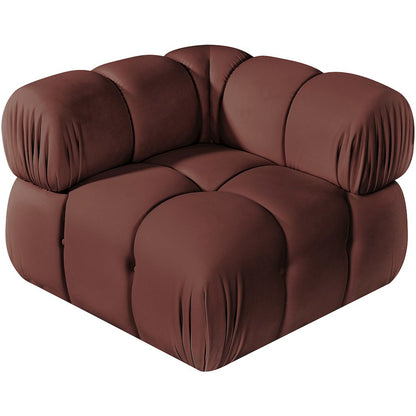 Orin Rose Velvet Performance Fabric Upholstered Modular Corner Chair
