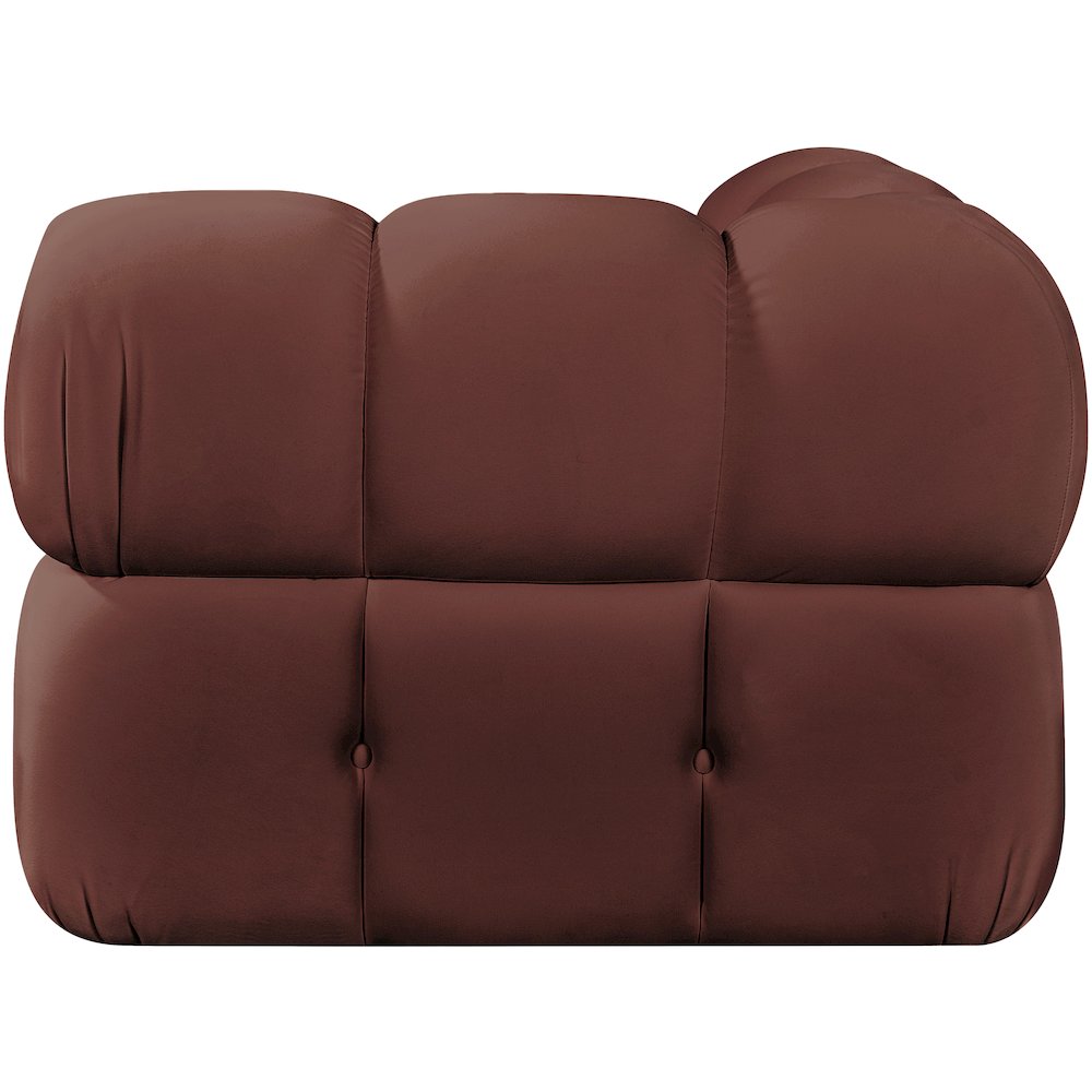 Orin Rose Velvet Performance Fabric Upholstered Modular Corner Chair