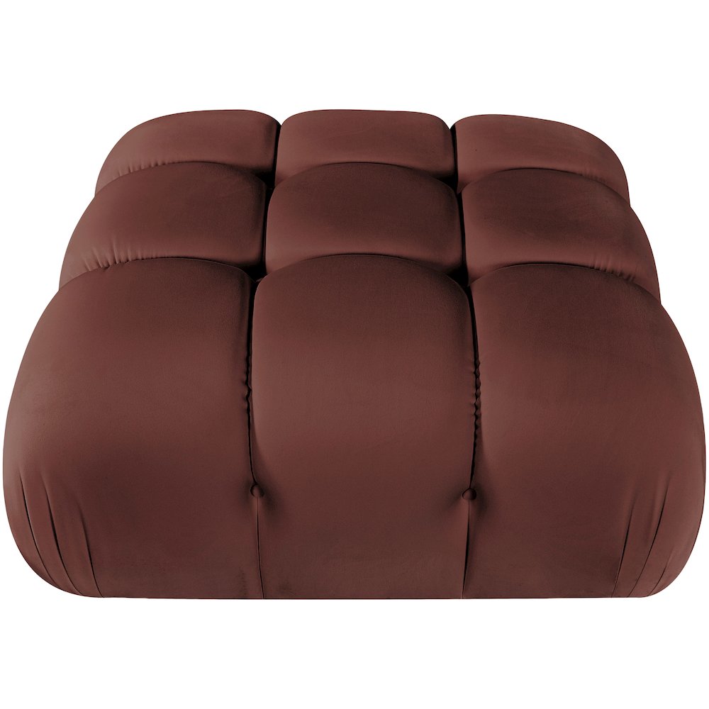 Orin Rose Velvet Performance Fabric Upholstered Modular Ottoman